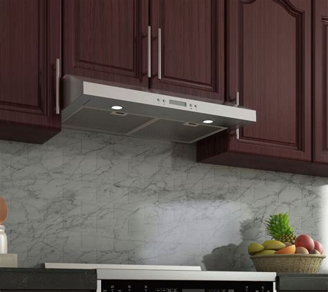 ancona slim d 30 under cabinet stainless steel range hood|Slim 30 in. Ducted Under Cabinet Range Hood in .